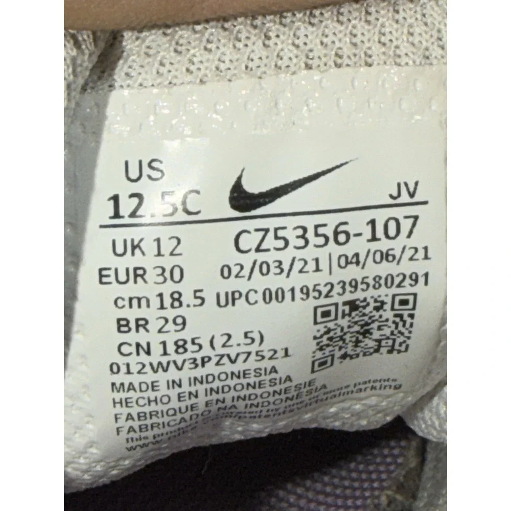 NIKE AIR Max SC Toddler Kid Size 12.5C Boy Girl Walking Shoe White Purple CZ5361